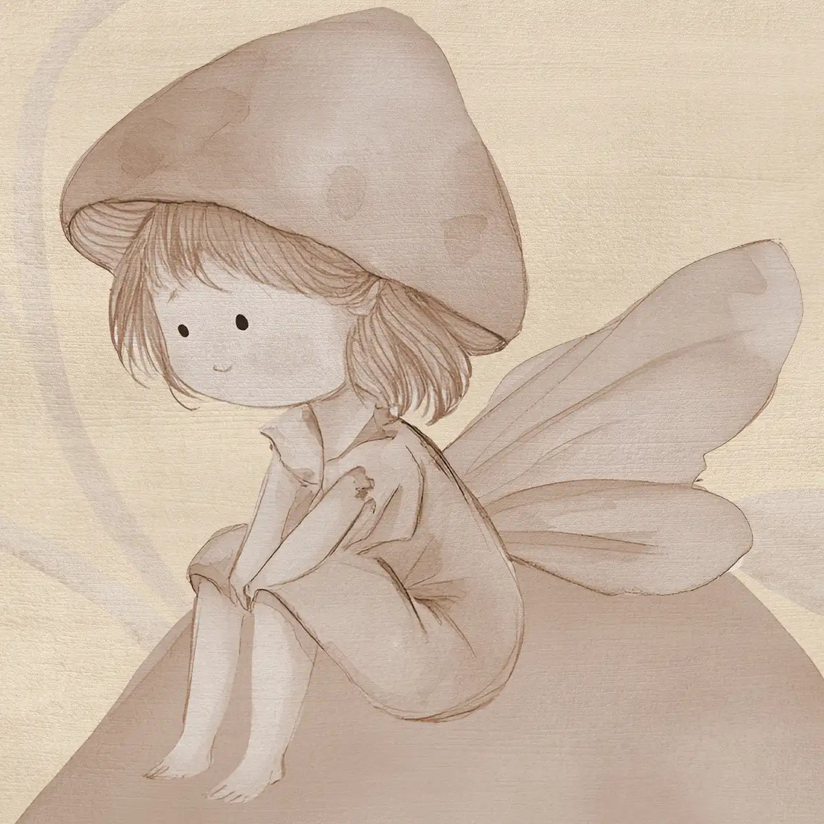 Shop Forest Fairies Warm Monochrome Kids Room Wallpaper By Now