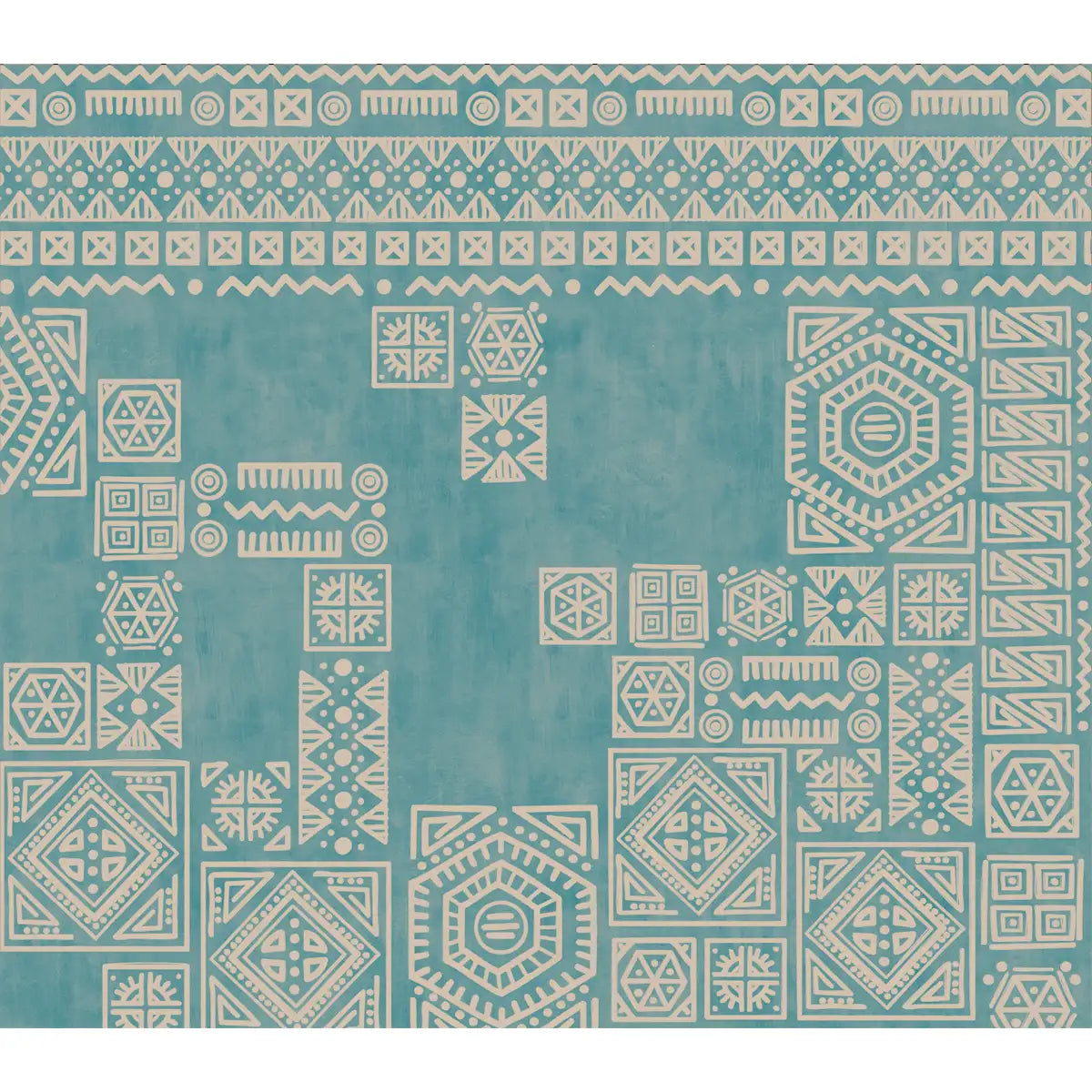 Shop Formerly Tribal Teal Abstract Customised Wallpaper for Rooms By Lifencolors 