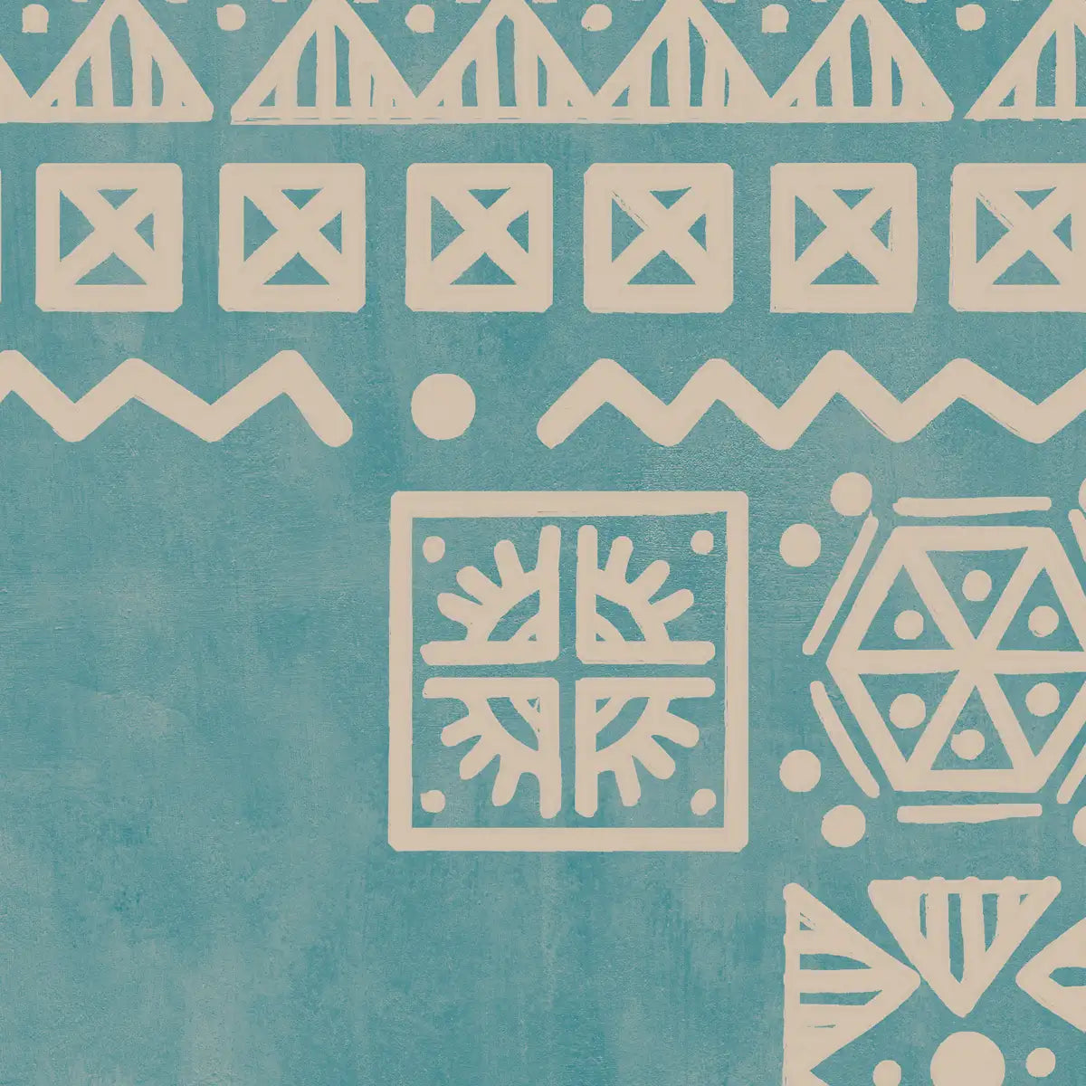 Formerly Tribal Teal Abstract Customised Wallpaper for Rooms Buy Now 