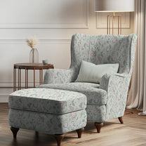 Gardenia Design Sofa and Chairs Upholstery Fabric Light Green By Lifencolors