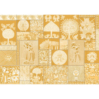 Geet Madhubani Wallpaper Deep Yellow Color Buy Now 