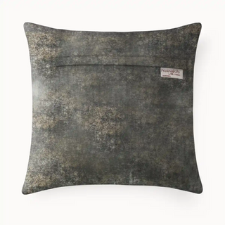 Back view Velvet Gilded Echo Cushion Cover with its clusters of vertical gold thread 