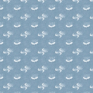 Graceful Cranes Oriental Wallpaper Roll in Blue Color Buy Now
