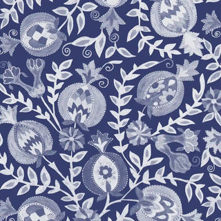 Gulnaar Roll Wallpaper In Blue Color Buy Now