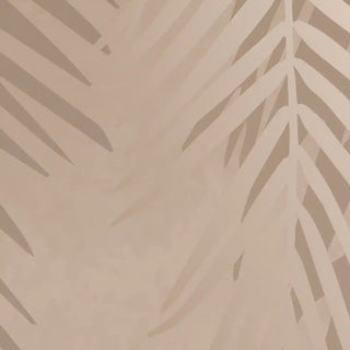 Beige wallpaper with palm leaf pattern