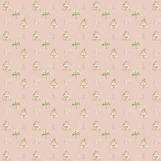 Hopper Town Repeat Pattern, Pink Color for Kids Room Buy Now 