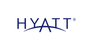 Hyatt logo in blue on a white background
