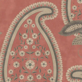 Indian Paisley Wallpaper Roll in Red Color Buy Now