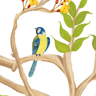 Shop Jannat: Chinoiserie Floral Theme Wallpaper In White Color By Lifencolors