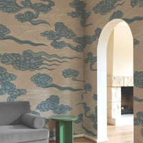 Japanese Cloud Abstract Customised Wallpaper for Rooms Living Area 