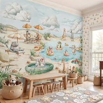 Jungle beach bash Kids Room Wallpaper