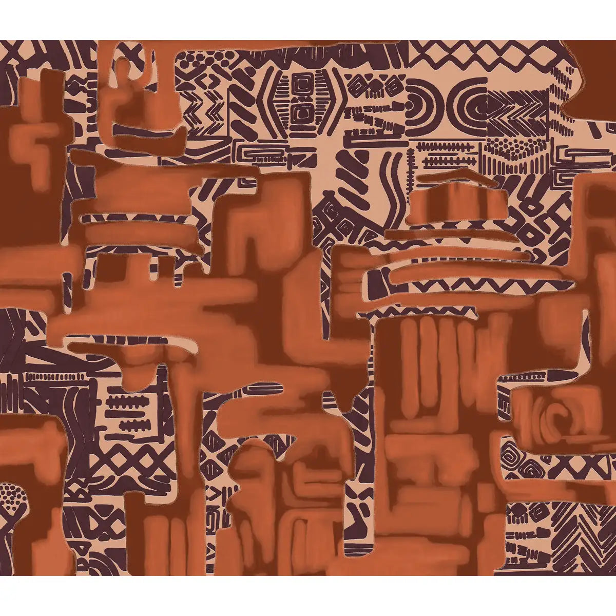 Buy Life n Colors Kuba Abstract Tribal Wallpaper for Walls 