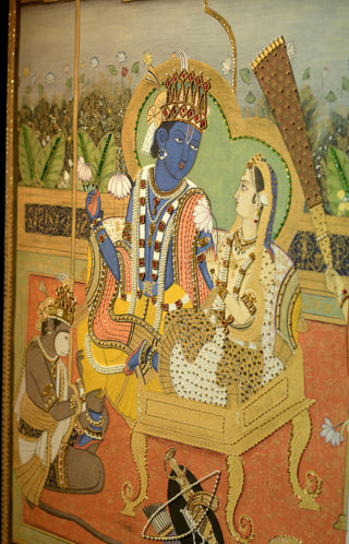 Ram Darbar Indische Malerei Wandkunst Rahmenloser Digitaldruck Poster