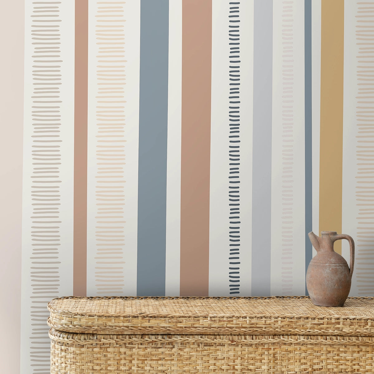 Buy Online Linear Theme Abstract Modern Striped Wallpaper, Multicolor by Life n Colors