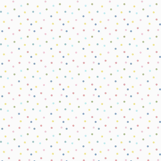 Watercolor Pastel Polka Dots, Kids Wallpaper for Walls, Multicolor