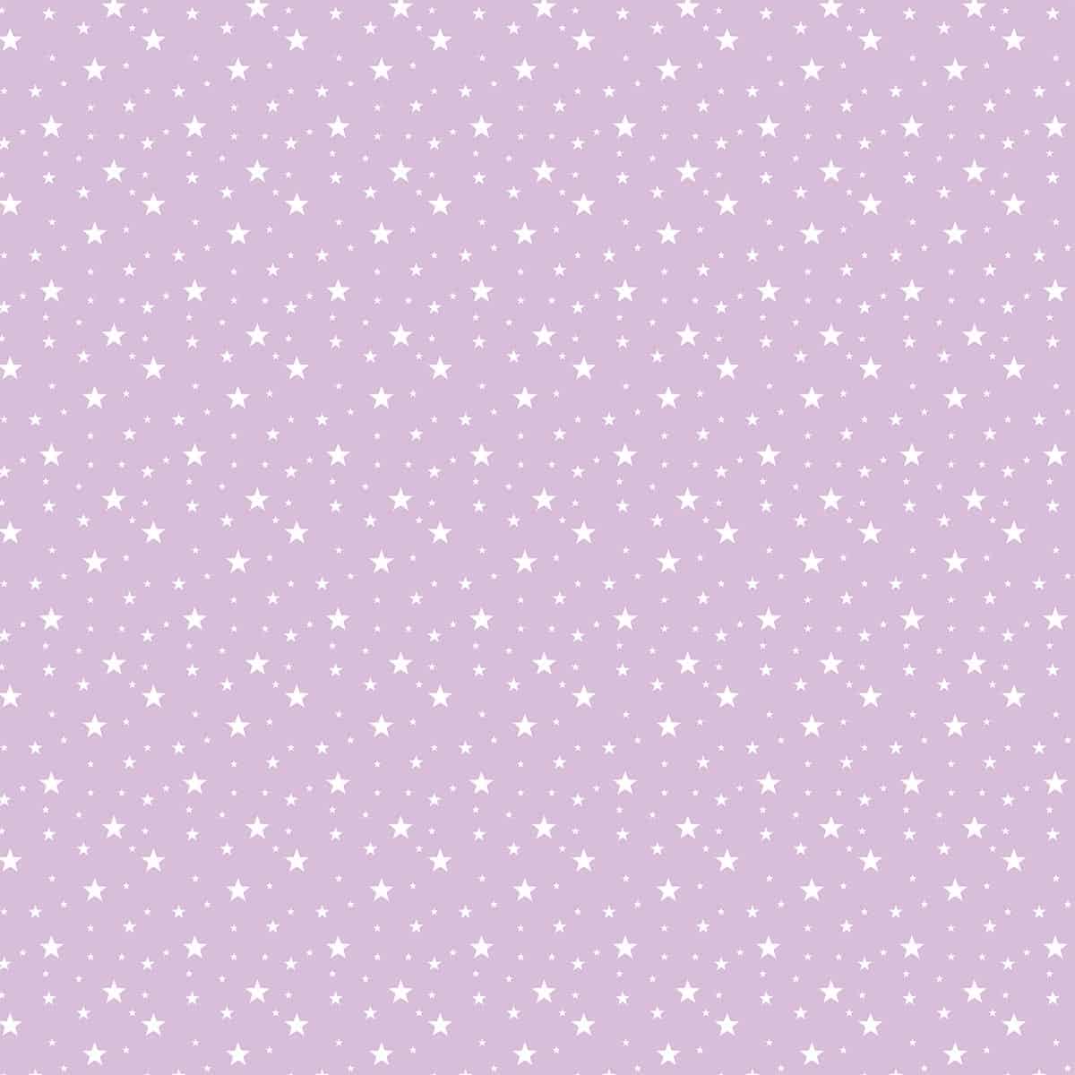 Dreams Under the Stars: Seamless Repeat Pattern for Kids Room, Lilac