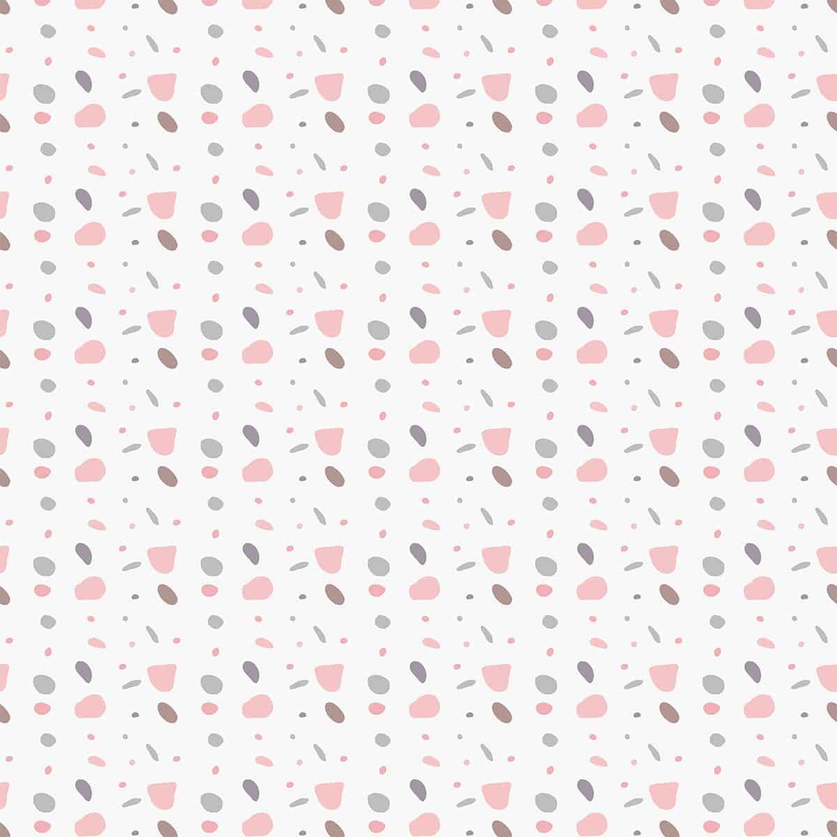 Abstract Playful Patterns, Kids Wallpaper for Rooms, Off White