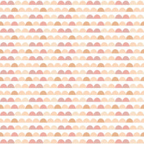 Pastel Half Circle Geometrical Pattern, Wallpaper for Rooms, Pink