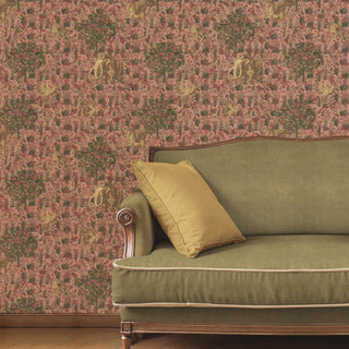 Majestica European Wallpaper Roll in Dusty Pink Living Room