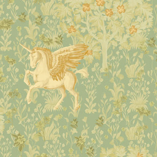 Shop Majestica European Wallpaper Roll in Pastel Green Color By Lifencolors