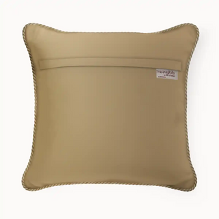 Back view Malhar Rope and Grove Cushion Cover An elegant cushion with a dual-tone design