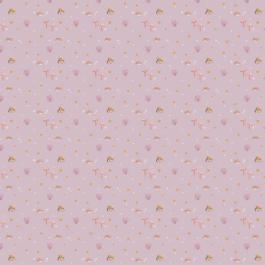 Marine Medley Repeat Pattern, Rust Pink for Kids Room Buy Now