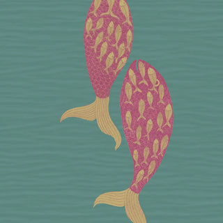 Shop Meen Indian Wallpaper Roll in Teal Color By Lifencolors