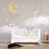 Bunnies in Sky: Kids Room Wallpaper, Beige