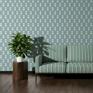 Mogra Floral Design Wallpaper Roll Living Room 