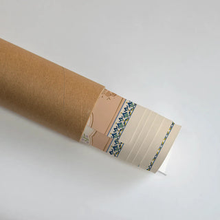 Rolled Mughal Garden With Peacock Indian Wall Art Poster showing detailed peacock and floral artwork, ideal for classic and artistic wall displays.