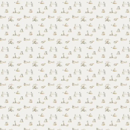 Muted Cocoa Kids Summer Splash Repeat Pattern, Design for Kids Room Buy Now 