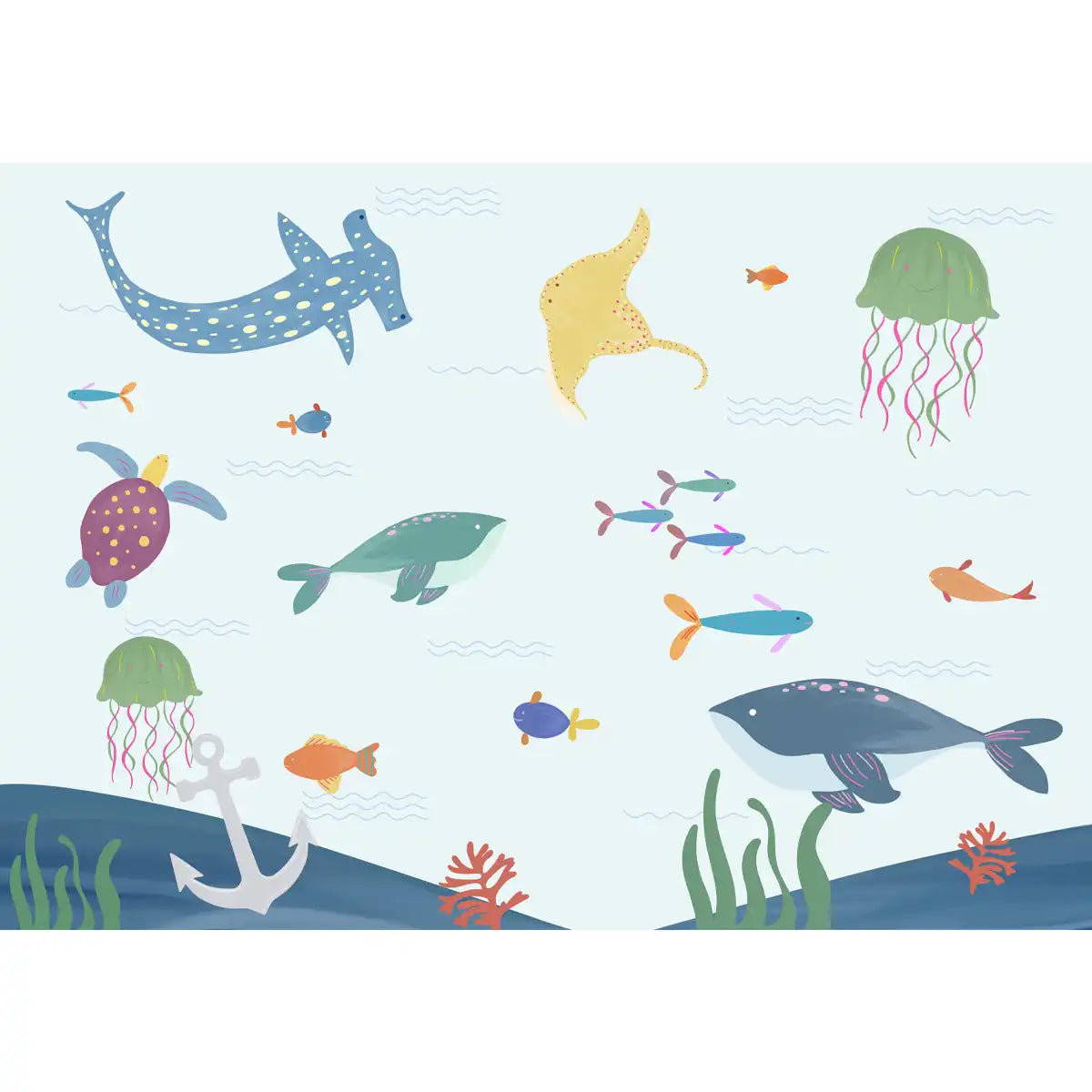 Ocean Wonders Kids Room Wallpaper Shop By Liencolors