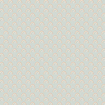 Pastel Blue Rainbow Charm Repeat Pattern, Design for Kids Room Buy Now