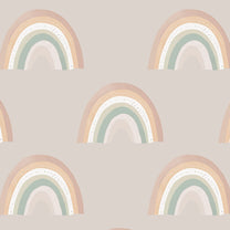 Shop Pastel Pink Rainbow Charm Repeat Pattern, Design for Kids Room By Lifencolors 