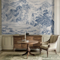 Peaks of Serenity, Wallpaper for Walls Blue