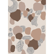 Pebble Mosaic Mocha Mist Abstract Customised Wallpaper for Rooms Buy Now