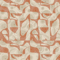 Petal Mosaic Clay Red Abstract Customised Wallpaper for Rooms Buy Now 