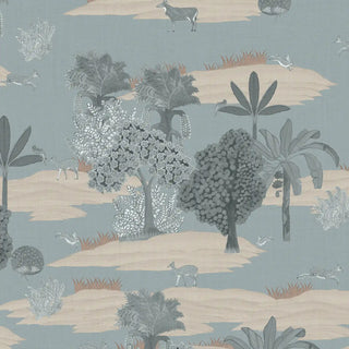 Ranthambore Indian Wallpaper Roll in Light Blue Color Buy Now