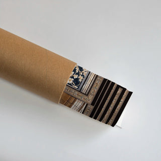 Rolled Regal Arrival Luxury European Style Embroidered Wall Art Poster showcasing intricate border patterns and elegant florals, ready for framing or gifting.