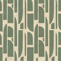 Pattern Rhythms Abstract Theme Modern Room Wallpaper, Green Color