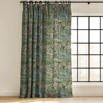 Shaan Indian Scenic Pattern Curtain Unstitched Fabric, Green Shop Now