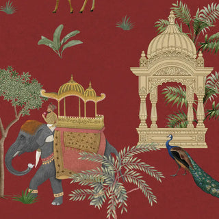 Sair Indian Wallpaper Roll in Red Color Buy Now