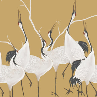 Sedge Oriental Wallpaper Roll in Yellow Color Buy Now