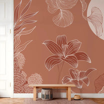 Sienna Garden Abstract Customised Wallpaper for Rooms