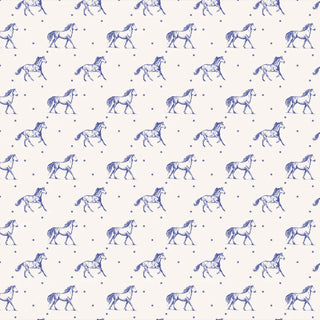 Stallion European Wallpaper Roll in Blue Color Buy Now