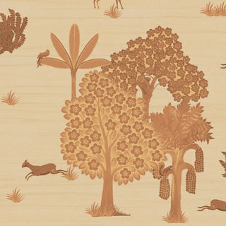 Shop Taal Indian Wallpaper Roll in Terracotta Color By Lifencolors