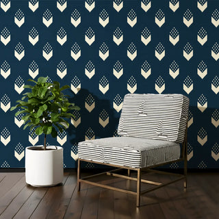 Tarang Ikkat pattern Design Wallpaper Roll Living Room 