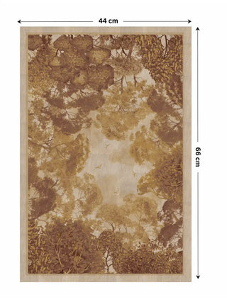 A full portrait view of the forest canopy wall art showing measurement callouts. The dimensions shown are 44 cm in width and 66 cm in height.
