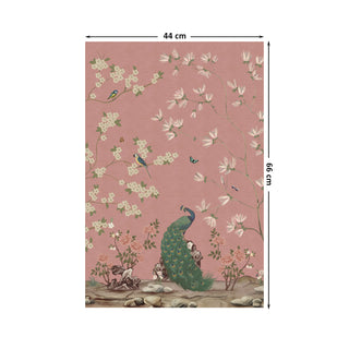 Compact version of The Gentle Garden Wall Art showing a serene peacock beneath blooming branches, symbolizing grace and tranquility.