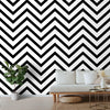 Black & White Chevron Pattern Wall Wallpaper, Thin Lines